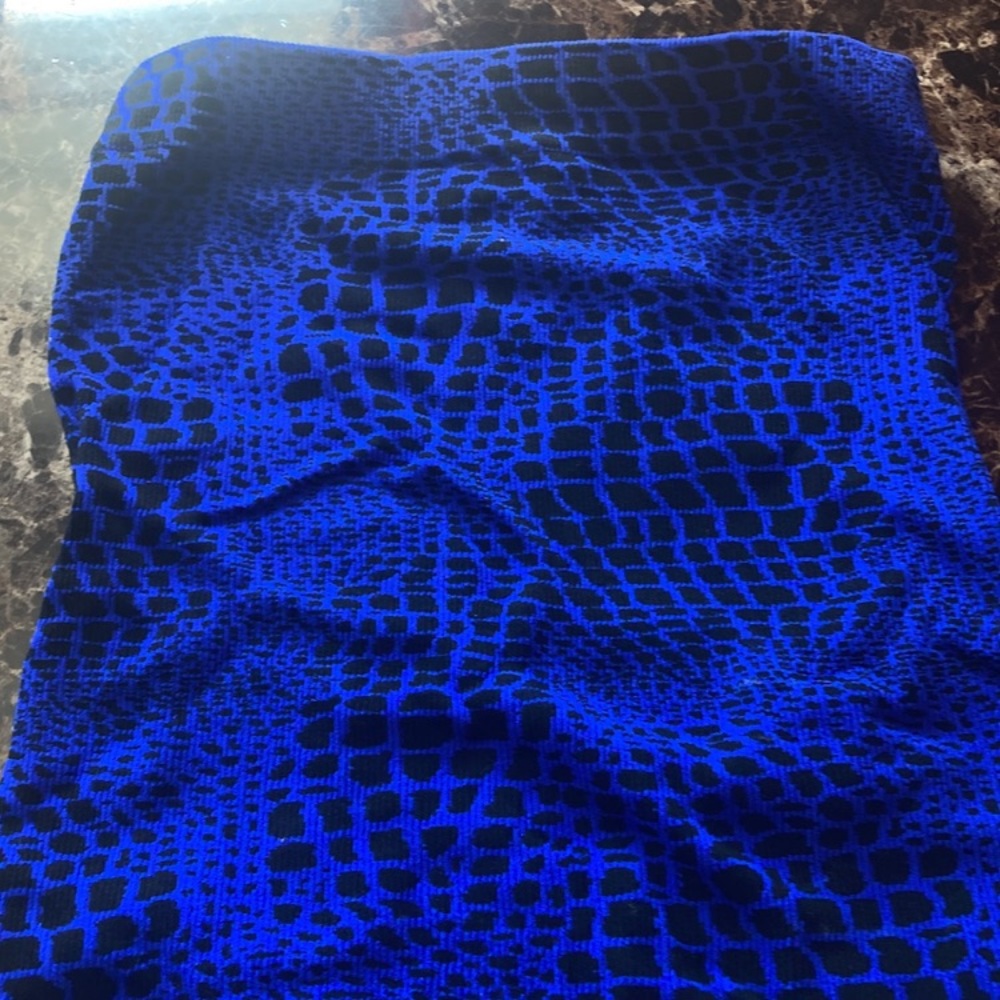 Dark blue and black tube top dress